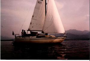 1982 - das Familienschiff - Neptun 27D "Südwind" am Chiemsee