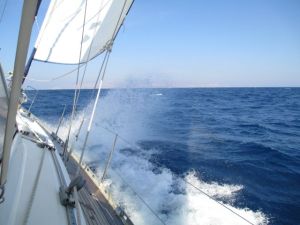 ...am Wind Richtung Kalymnos